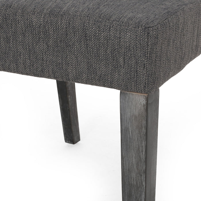Contemporary Dining Chair With Upholstered Seating And Tapered Legs