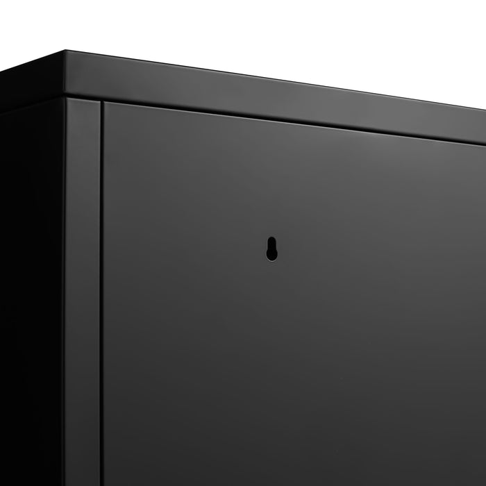 Modern Storage Cabinet With Adjustable Shelves, Magnetic Door Stopper