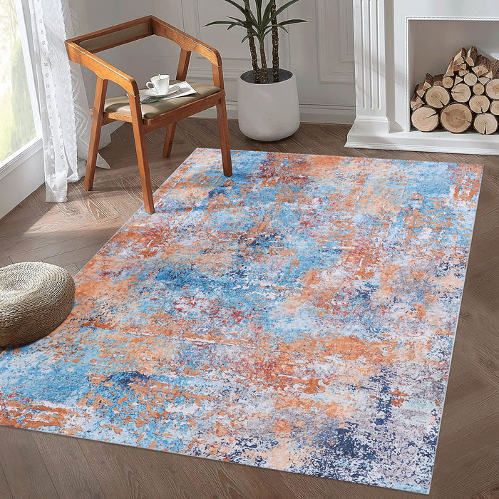 Maval - Abstract Washable Area Rug