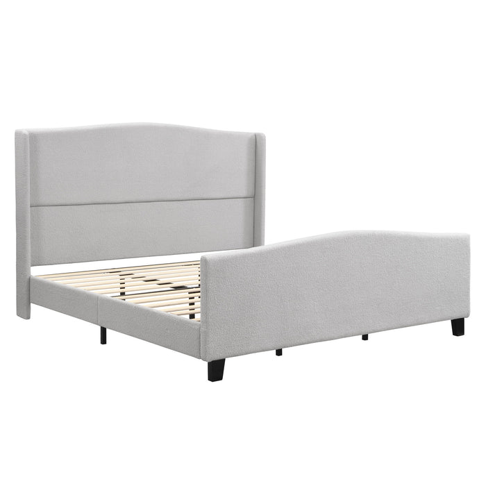Platform Bed Frame With Tall Headboard And High Footboard