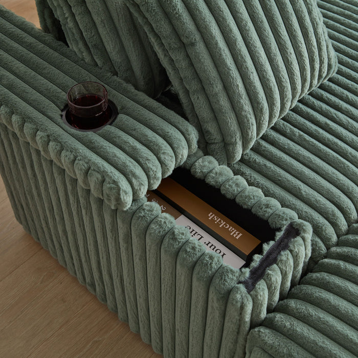 3 Seater Sofa With 2 Ottomans For Living Room