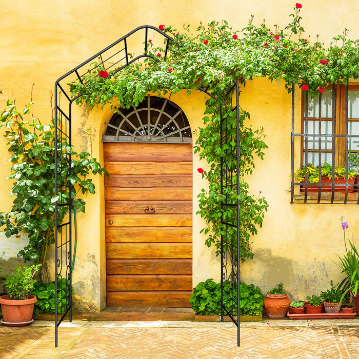Garden Arch, Climbing Plants Support Outdoor - Black