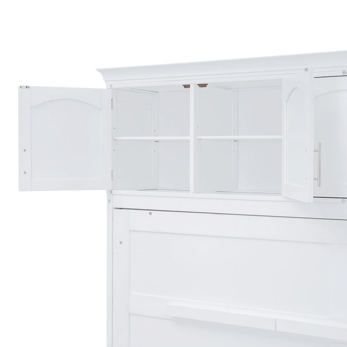 Murphy Modern Bed With Top Cabinets For Space Saving And Comfort