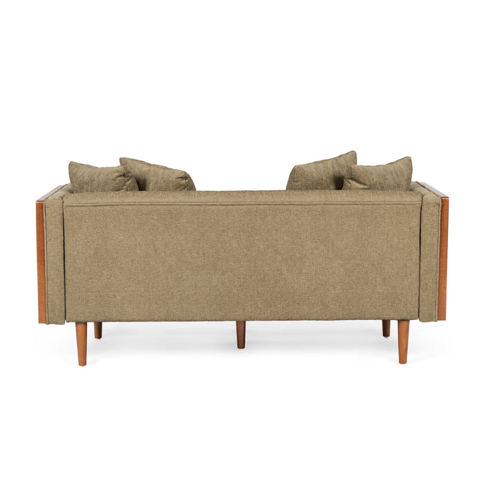 Retro Modern Loveseat With Button Tufted Upholstery