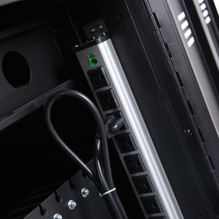 Mobile Charging Cart And Cabinet For Tablets Laptops 32-Device - Matt Black