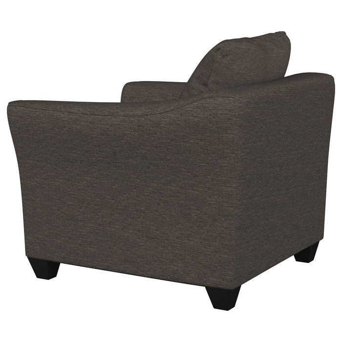 Paige - Flared Arm Chair - Charcoal Gray