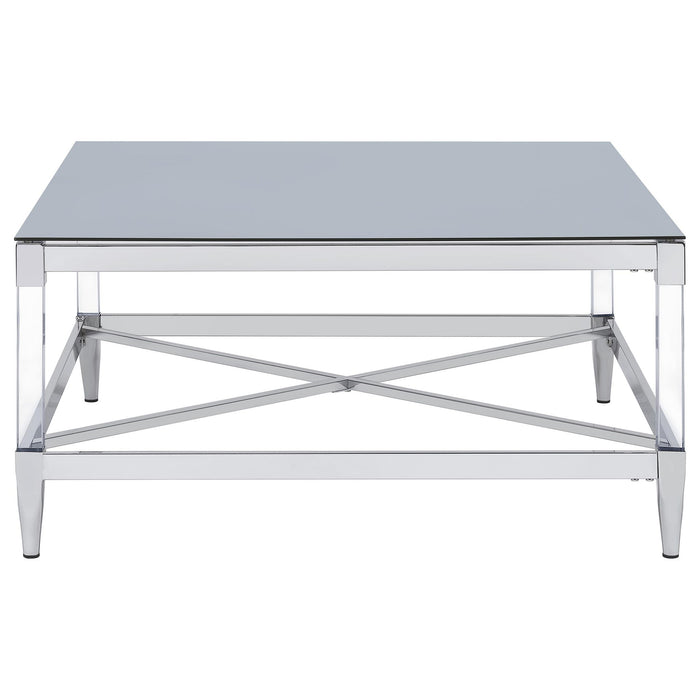Wallingsford - 2 Piece Square Coffee And End Table Set - Chrome