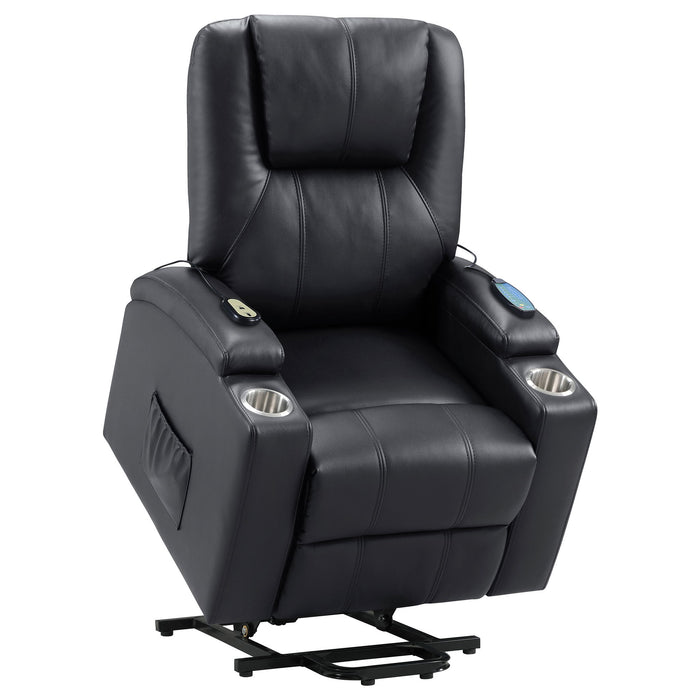 Macklin - Power Lift Massage Recliner With Heat And Dual Cupholders