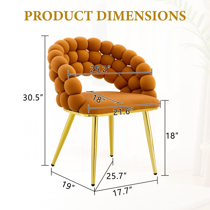 Puffy Bubble, Ball Chain Chairs For Dining Room (Set of 2)