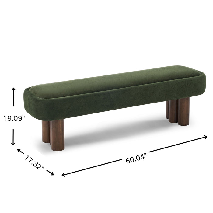Chic Indoor Upholstered Dining Bench