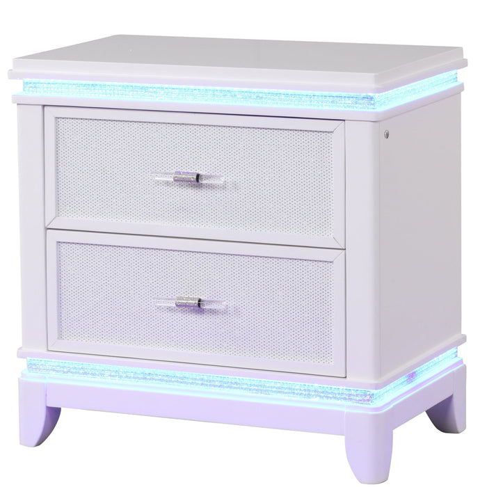 Opium - 2 Drawer Nightstand - White