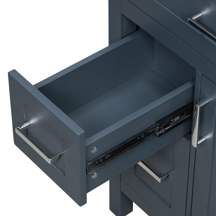 Modern Bathroom Vanity With Sink, Flip Drawer & 2 Drawers, Soft Close Hinges, Adjustable Shelf