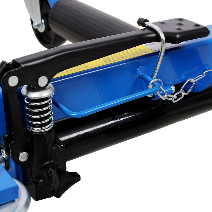 Hydraulic Car Wheel Dolly (Set of 2) With Foot Pedal Lift, 1, 500Lbs Capacity - Black / Blue