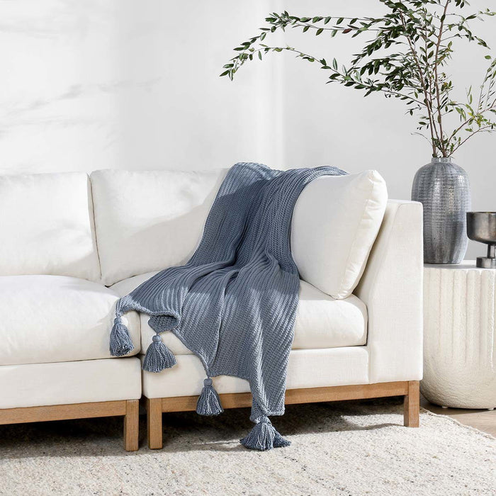 Veda - TC Throw - Sea Fog Blue