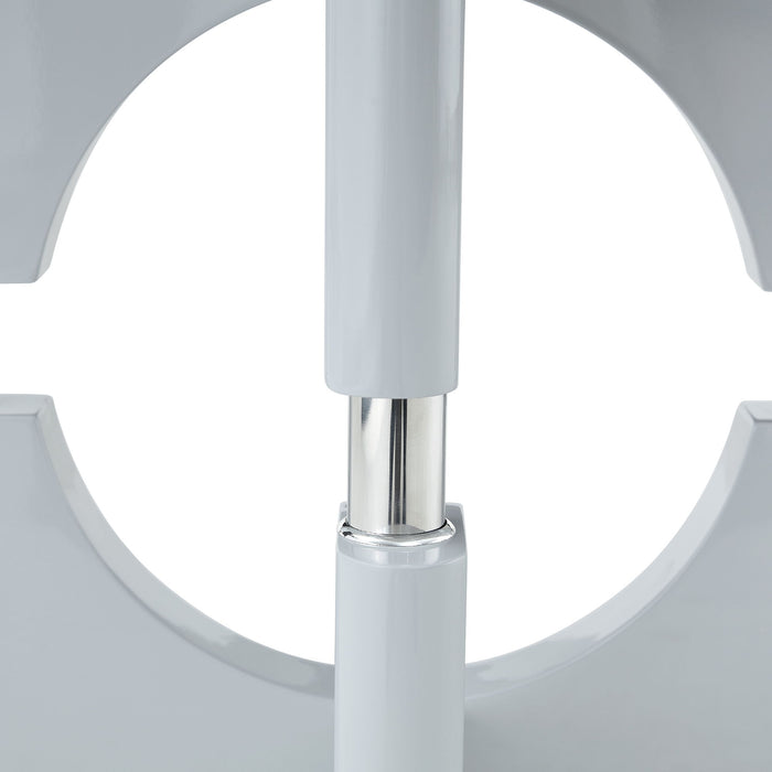 Modern Dining Table With Sleek Hollow-Out Frame And Accents