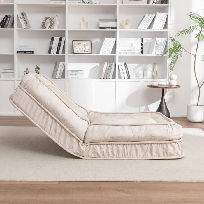 Upholstered Human Dog Bed And Pets, Bean Bag Floor Sofa With Massage Pillow, 5 Adjustable Positions & 2 Soft Pillows