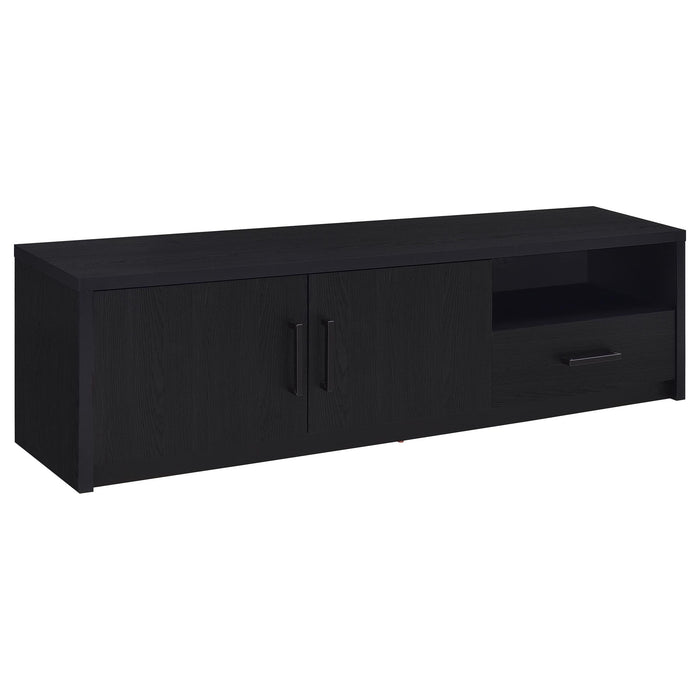 Ian - 2 Door TV Stand Media Console With Storage - Black