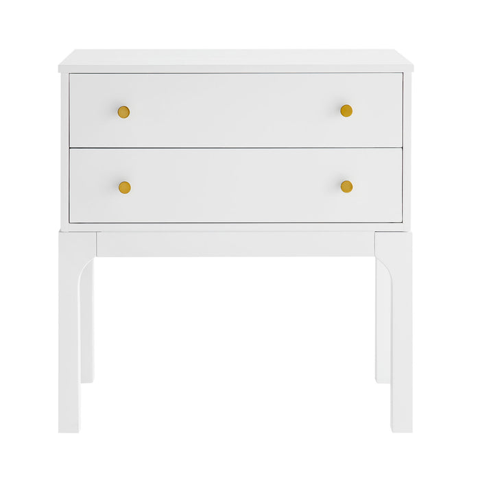 Alonso - 2 Drawer Nightstand - White