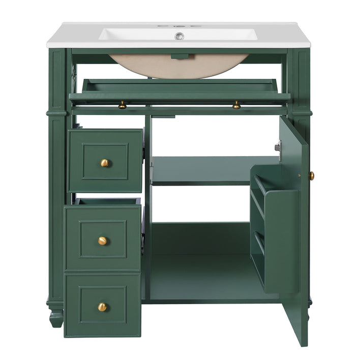 Bathroom Vanity Cabinet With Sink, Soft Close Doors With Door Organizer