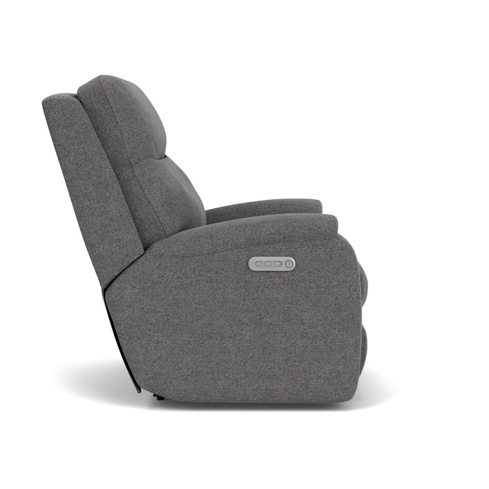 Penn - Transitional Fabric Power Rocking Recliner With Power Headrest & Lumbar
