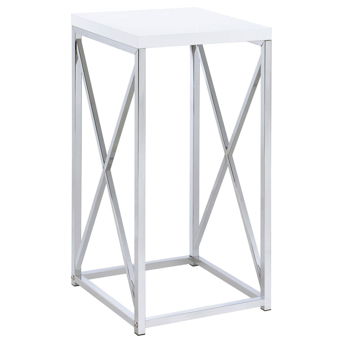 Accent Table With Accents - Glossy White