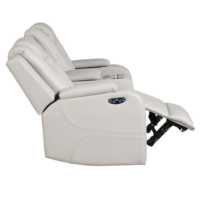 Benz - Power Reclining Loveseat With LED Lighting And Built In USB