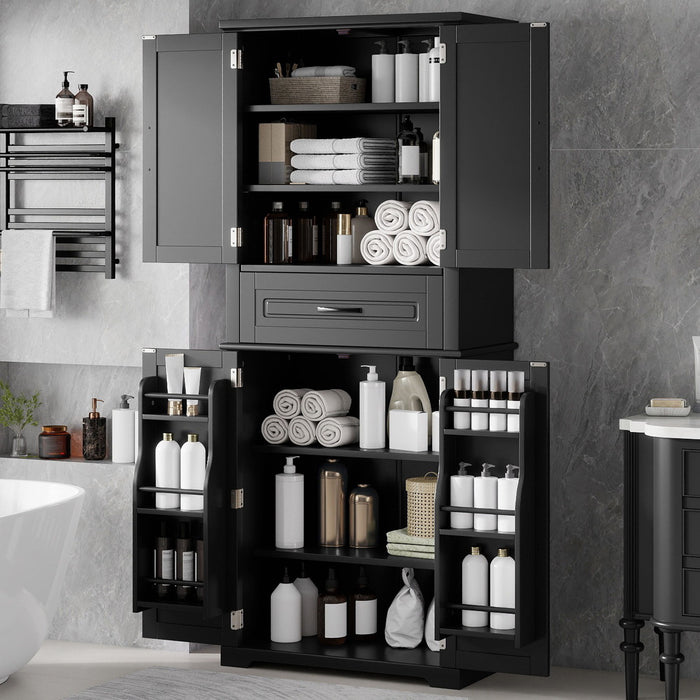 Bathroom Storage Cabinet With Multifunctional Storage Space, Drawer With Slide Rails, Adjustable Shelf