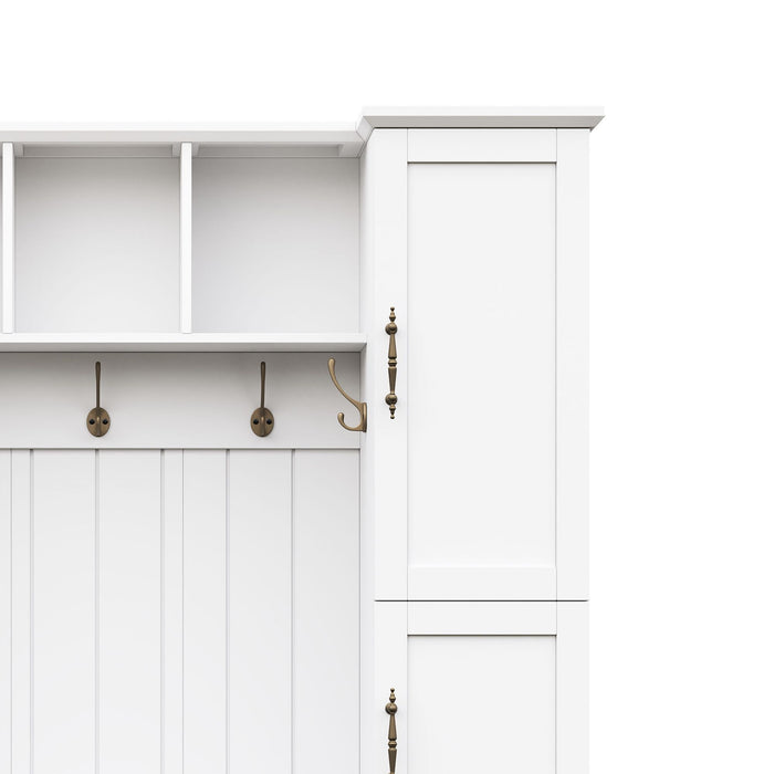 Hall Tree With 4 Side Cabinets