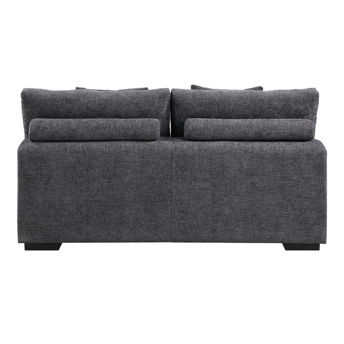 Chosen - Sectional Sofa With Toss Pillows With 2 Chaises With Ottoman - Gray