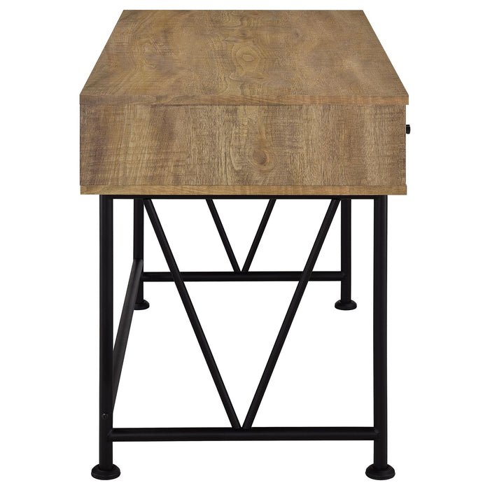 Vellun - 3 Drawer Writing Desk - Mango Color