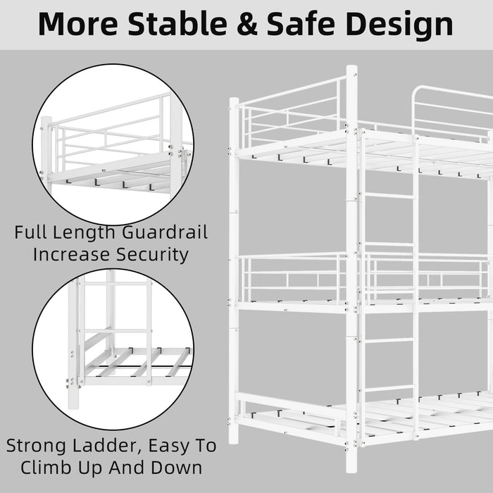 Triple Frame Bed With Built In Ladder
