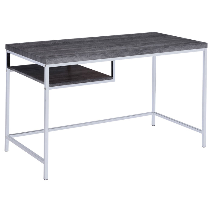 Rectangular Writing Desk, Compact Size For Home Office - Gray