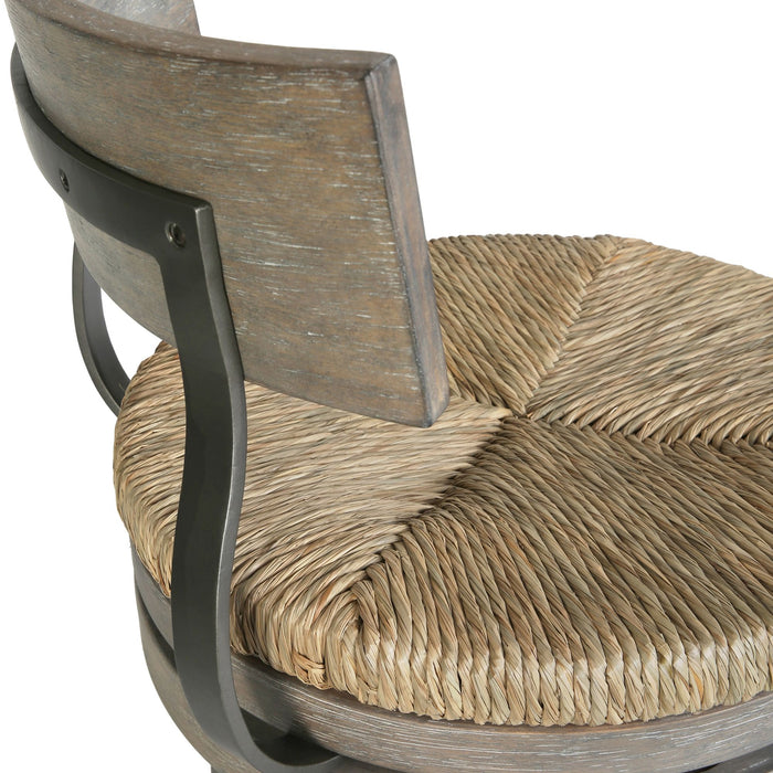 Stool With Natural Seagrass Seat