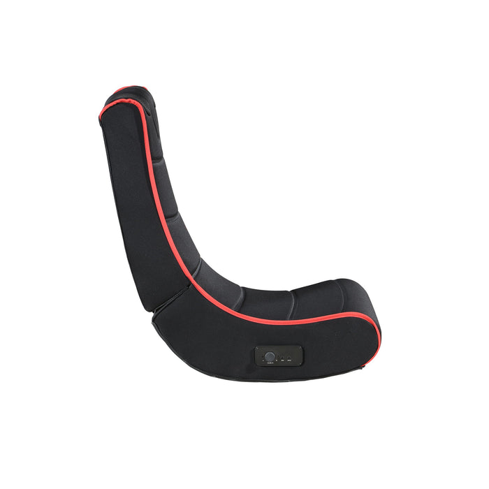 Foldable Gaming Chair With Onboard Speakers, Bluetooth Connection - Black / Red