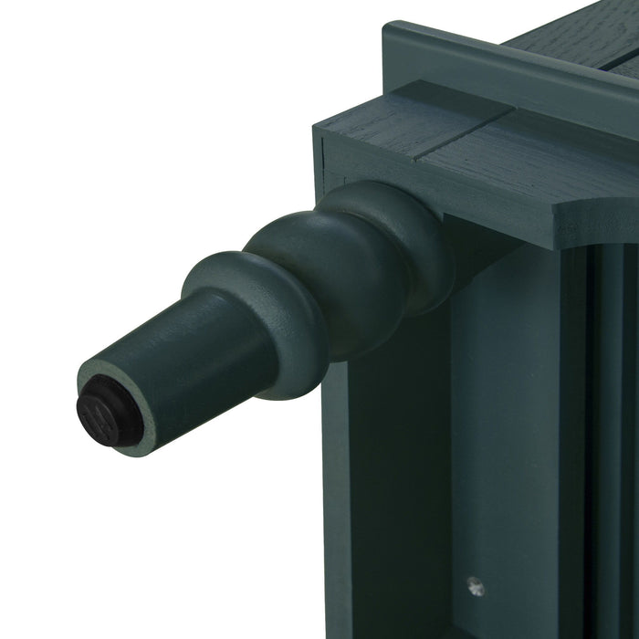 Hollow Carved 3 Drawer Dresser With Metal Handles, Storage Chest For Living Room Or Bedroom - Blackish Green