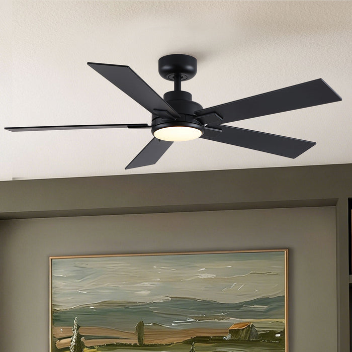 Reversible Motor Integrated LED Dimmable Ceiling Fan With Light