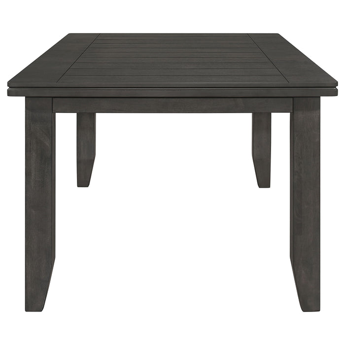 Dexter - Rectangular Plank Top Dining Table - Dark Gray