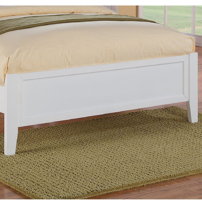 Simple Frame With Headboard And Vertical Carved Design
