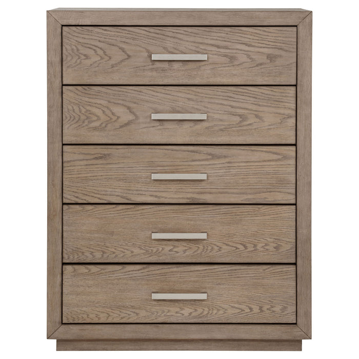 Gibbons Barley - 5 Drawer Bedroom Chest - Brown