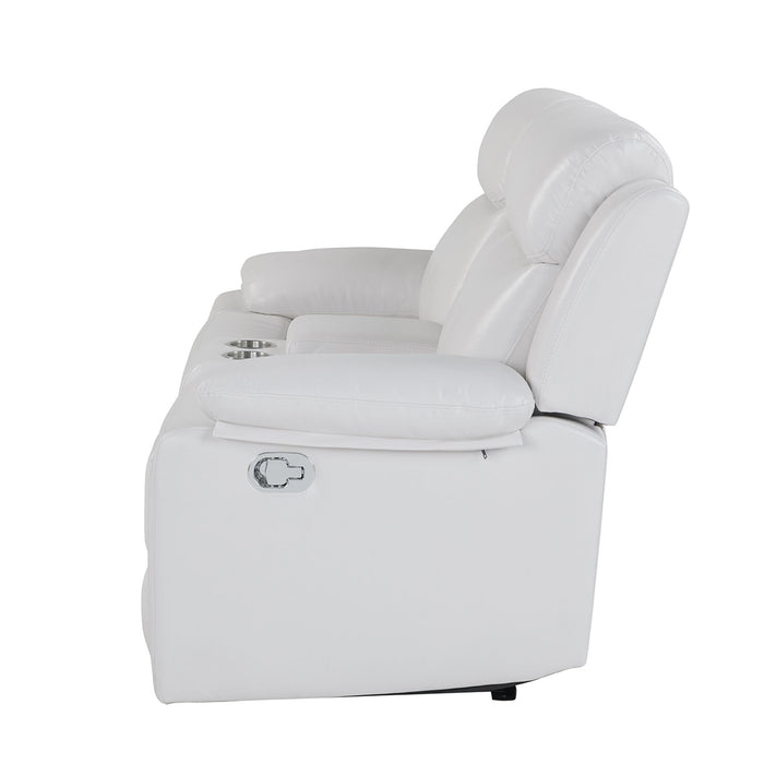 Blanche - Console Reclining Loveseat With LED Lights And Speakers