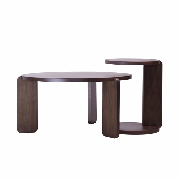 Round Coffee & End Table Set