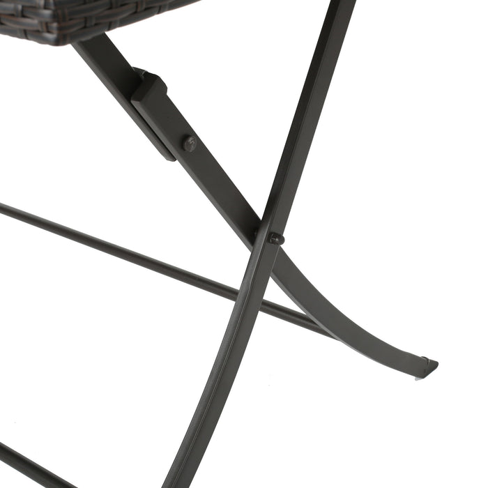 Saffron - Outdoor Rectangle Folding Dining Table - Brown Multi