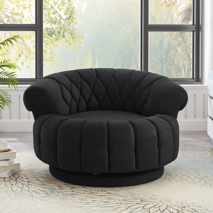 Round Swivel Accent Chair With Rotation