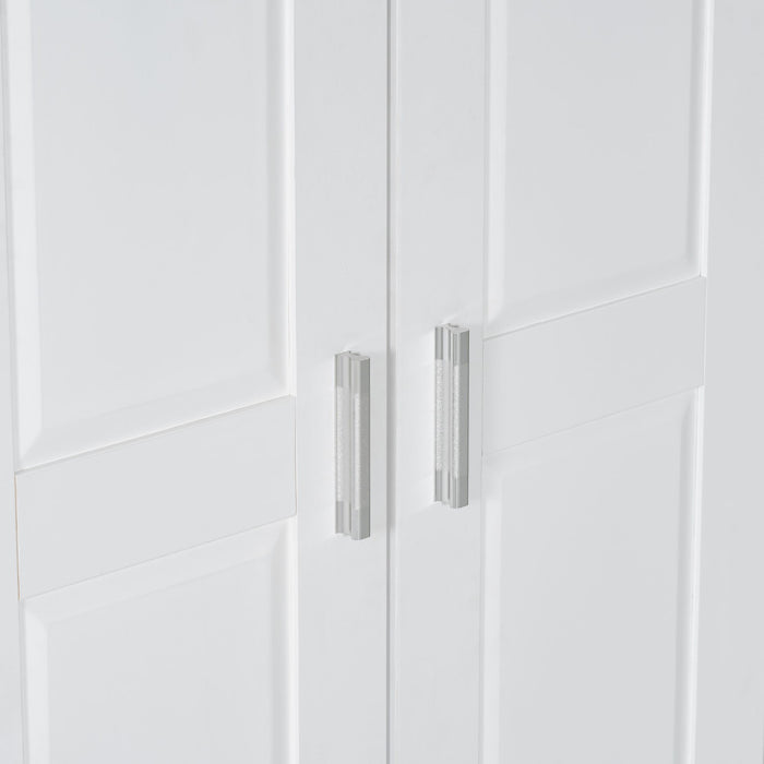 Storage Cabinet With Adjustable Shelves, 2 Doors, Rectangle Design For Bathroom