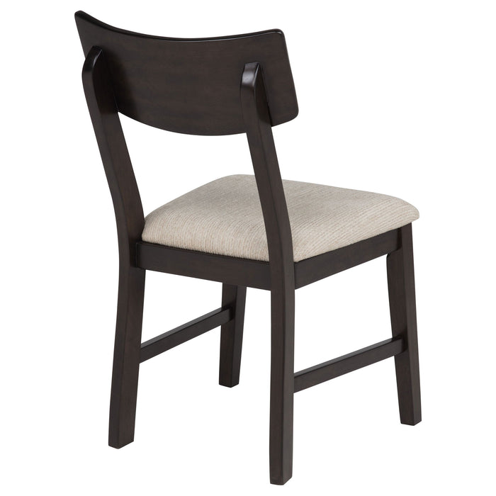 Jackie - 5 Piece Dining Set With Drop Leaf Table And Side Chairs - Dark Coffee
