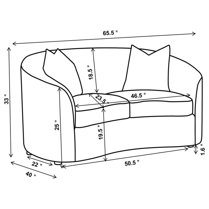 Rory - Sloped Arms Living Room Set