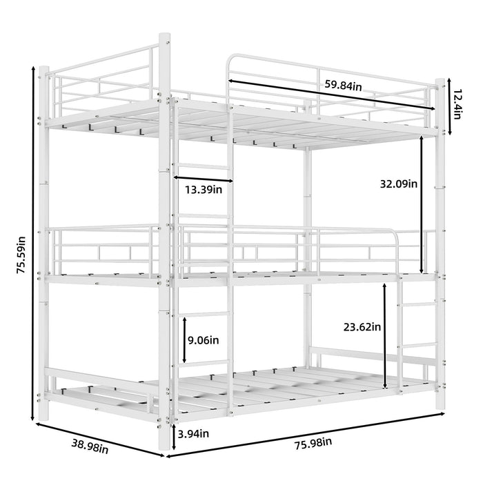 Triple Frame Bed With Built In Ladder