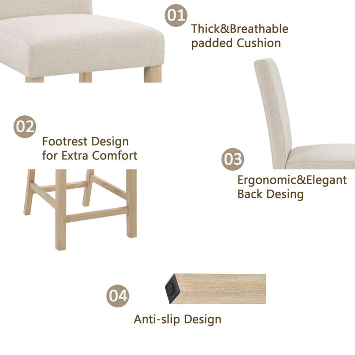 5 Piece Counter Height Table Set With 4 Chairs