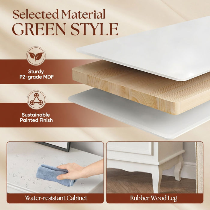 3 Drawer Dresser - White