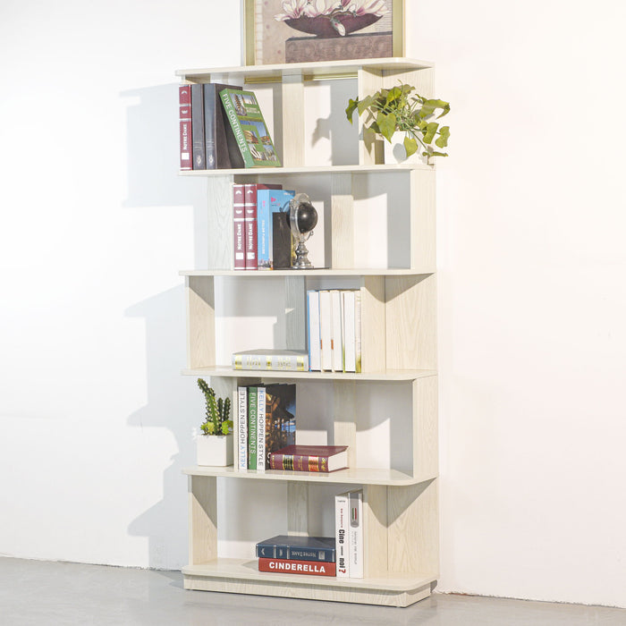 Modern 5 Tier Open Storage Bookcase